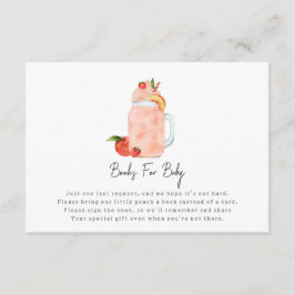 Little Peach Smoothie Baby Shower Bok-begäran Tilläggskort
