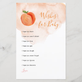 Little Peach Summer Önskemål för Baby Card