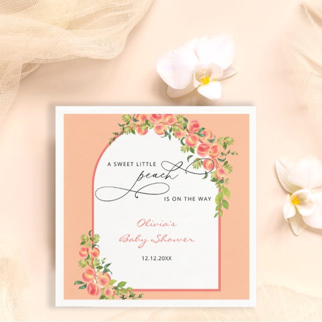 Little Peach Watercolor Napkins Pappersservett (Skapare uppladdad)