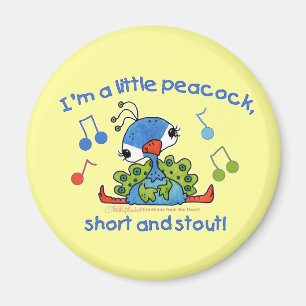Little Peacock Kort och Stout Magnet