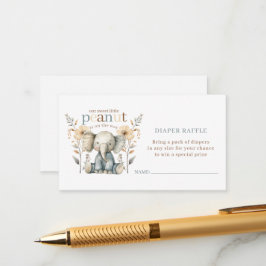 Little Peanut Baby Elephant Blue Diaper Raffle Tilläggskort