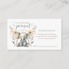 Little Peanut Baby Elephant Blue Diaper Raffle Tilläggskort