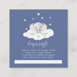 Little Peanut Baby Shower Diaper Raffle Blue Tilläggskort