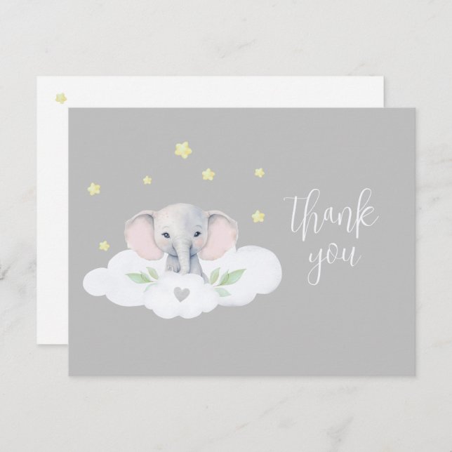 Little Peanut Baby Shower Elephant Gender Neutral (Fram/baksida)