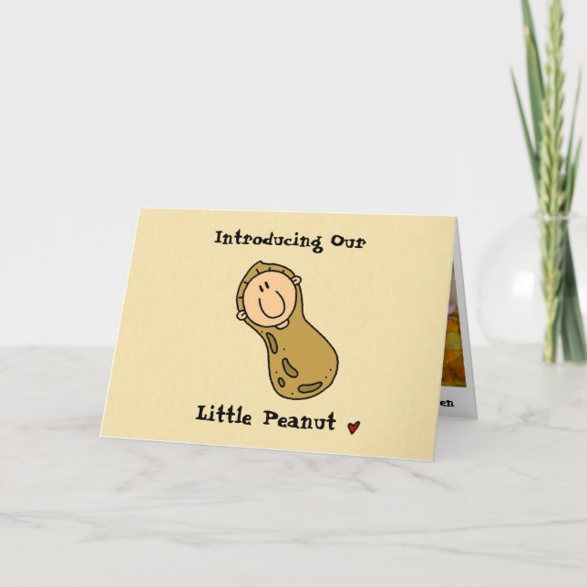 Little Peanut Birth Announcement Meddelande (Framsida)