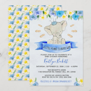 Little Peanut Boys Baby Shower Inbjudningar