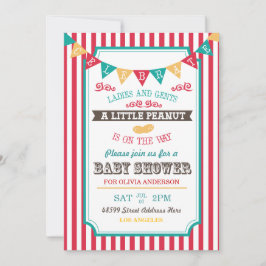 Little Peanut Circus Baby Shower Inbjudan