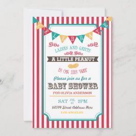 Little Peanut Circus Baby Shower Inbjudan