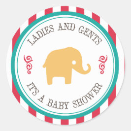 Little Peanut Circus Baby Shower Stickers Runt Klistermärke