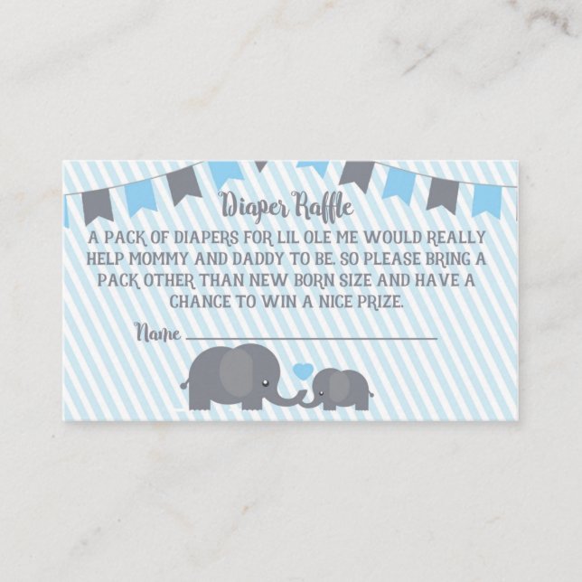 Little Peanut Diaper Raffle Card Tilläggskort (Framsida)