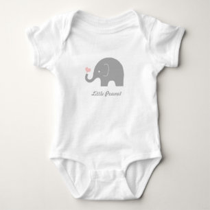 Little Peanut Elephant Baby Bodykostym, Rosa Heart Tröja