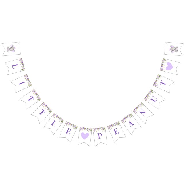 Little Peanut Elephant Baby Shower Födelsedagsfest Vimplar (Alla)