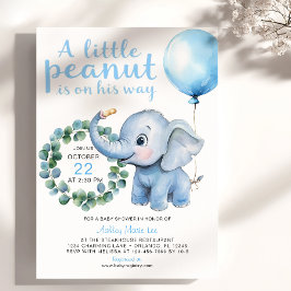 Little Peanut Elephant Baby Shower-inbjudan - Cu Inbjudningar