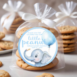 Little Peanut Elephant Baby Shower Sticker - Blue Runt Klistermärke