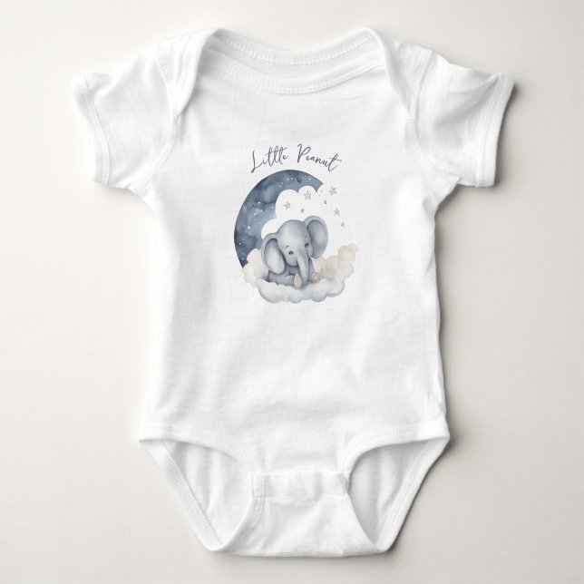 Little Peanut Elephant Baby Shower T Shirt (Framsida)