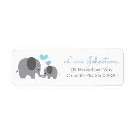 Little Peanut Elephant Mamma & Baby Returadress Returadress Etikett