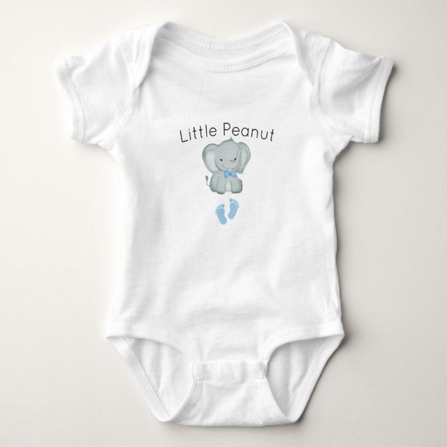 Little Peanut Elephant,pojke djurälskare baby T Shirt (Framsida)