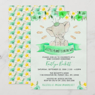 Little Peanut Gender Neutral Baby Shower Inbjudningar