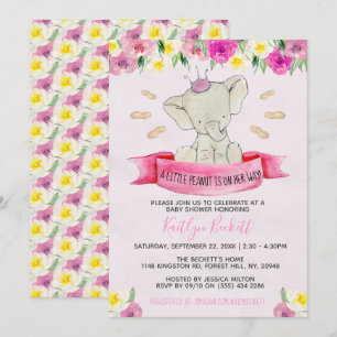 Little Peanut Girls Baby Shower Inbjudningar