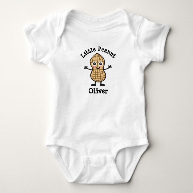 Little Peanut med Baby Namn T Shirt (Framsida)