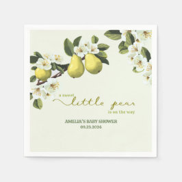 Little Pear Gender Neutral Frukttema Baby dusch Pappersservett