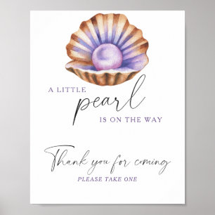 Little Pearl Baby-duschen - Tack för att du kom Poster