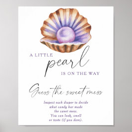 little pearl baby shower - guess the sweet mess poster