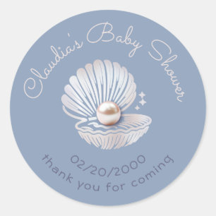 Little Pearl Baby Shower Runt Klistermärke