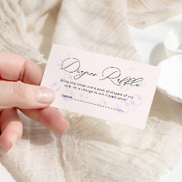 Little Pearl Diaper Raffle Ocean Baby Shower Tilläggskort