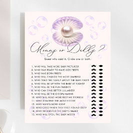 Little Pearl Mamma eller Baby Shower Game
