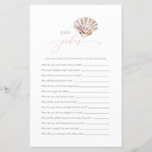 Little Pearl Pappa skämt Baby Shower Game Card