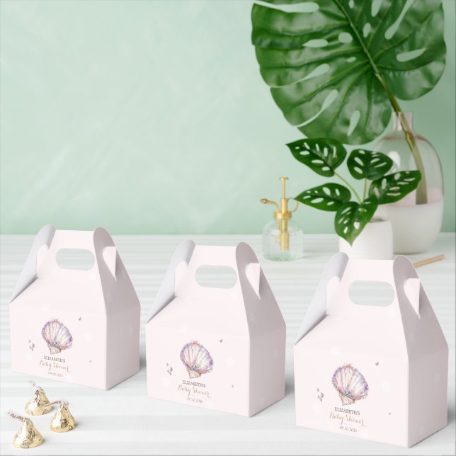 Little Pearl Seashells Diamonds Dots Baby Shower Presentaskar (Multipel)