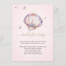 Little Pearl Seashells Diamonds Dots Baby Shower Tilläggskort