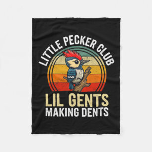 Little Pecker Klubb Lil Gents Skapar Dents Funny Fleecefilt