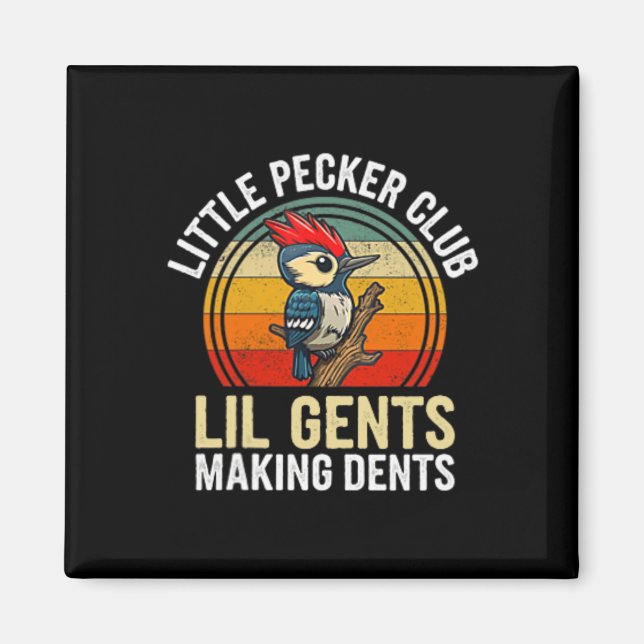 Little Pecker Klubb Lil Gents Skapar Dents Funny Magnet (Framsidan)