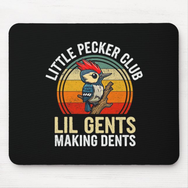 Little Pecker Klubb Lil Gents Skapar Dents Funny Musmatta (Framsidan)