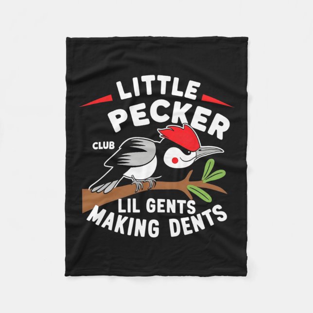 Little Pecker Klubb Lil Gents Skapar Dents Retro W Fleecefilt (Framsidan)