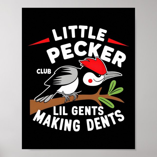 Little Pecker Klubb Lil Gents Skapar Dents Retro W Poster (Framsidan)