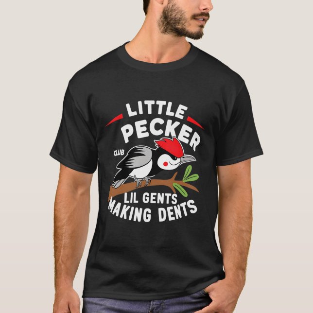 Little Pecker Klubb Lil Gents Skapar Dents Retro W T Shirt (Framsida)