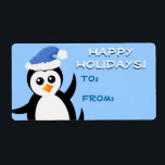 "Little Penguin" Glad helg Gift Märkres Fraktsedel<br><div class="desc">Vår söta lilla penguin är redo att hjälpa dig att önska dina vänner och kära ett Glad helg genom att lägga till deras gåvor i år! Du kan anpassa etiketterna och själva sparan genom att helt enkelt lägga till ditt namn!</div>