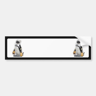 Little Penguin Wearing Hockey Gear Bildekal