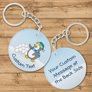 Little Penguin with Snö Bollar Wave Keychain