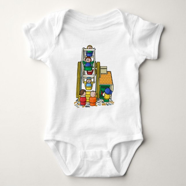 Little People Ferris Wheel Roligt T Shirt (Framsida)