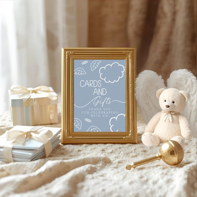 Little Piece of Heaven blåa kort och presenttecken (Little Piece of Heaven blue Cards & Gifts Sign)