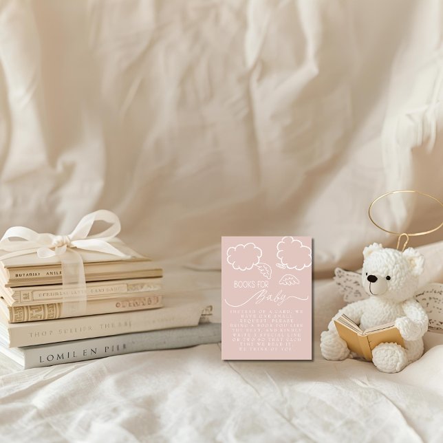 Little Piece of Heaven Pink Books For Baby Tilläggskort (Little Piece of Heaven Pink Books For Baby Enclosure Card)