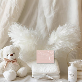 Little Piece of Heaven Pink Diaper Raffle Card Tilläggskort