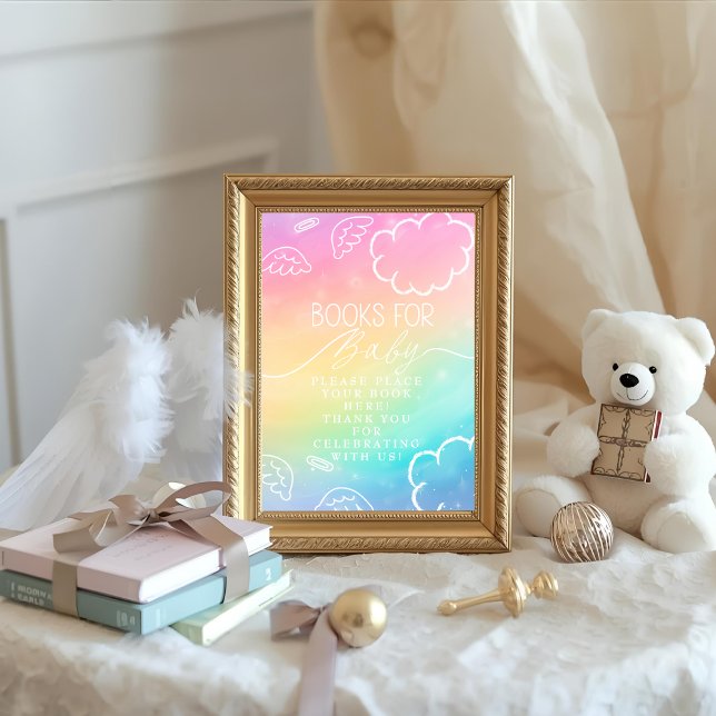 Little Piece of Heaven Rainbow Books for Baby Sign Inbjudningar (Little Piece of Heaven Rainbow Books for Baby Sign)