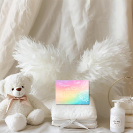 Little Piece of Heaven Rainbow Diaper Raffle Card Tilläggskort