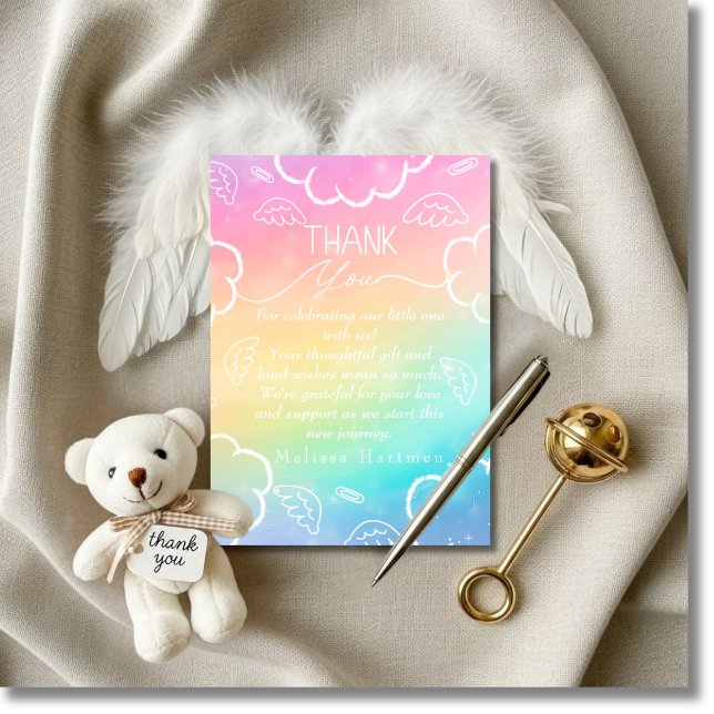 Little Piece of Heaven Thank You Rainbow card Inbjudningar (Little Piece of Heaven Thank You Rainbow card)