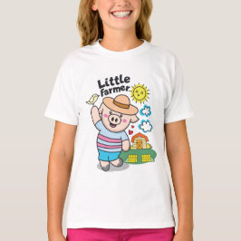 Little Pig Farmer Funny Cute Girl T Shirt